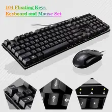USB Проводная Механическая игровая клавиатура и мышь набор 104 клавиш 3D клавиатуры комбинированные мыши для планшета настольный компьютер ноутбук для геймеров