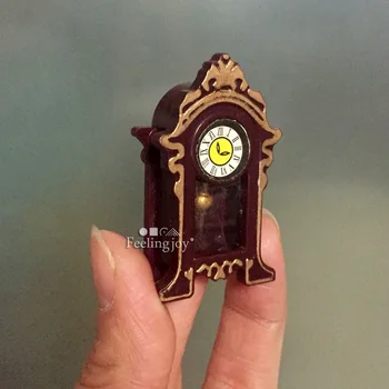 

Mini toy house simulation Parts model props eat antique wooden clock