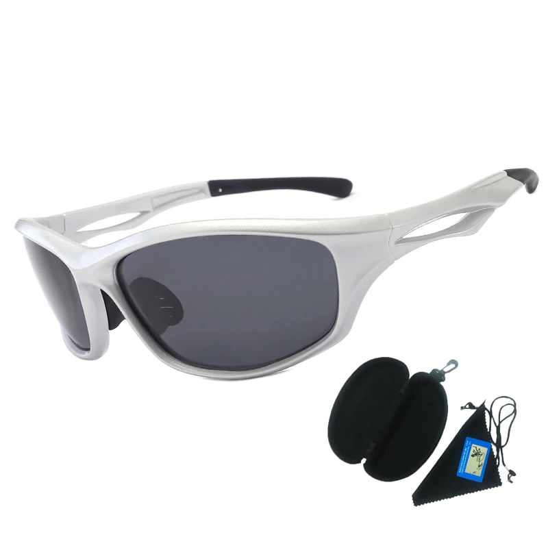 Солнцезащитные очки для рыбалки, поляризационные спортивные очки для кемпинга, пешего туризма, вождения велосипеда, велоспорта, очки для мужчин и женщин, очки для рыбалки - Цвет: Sliver