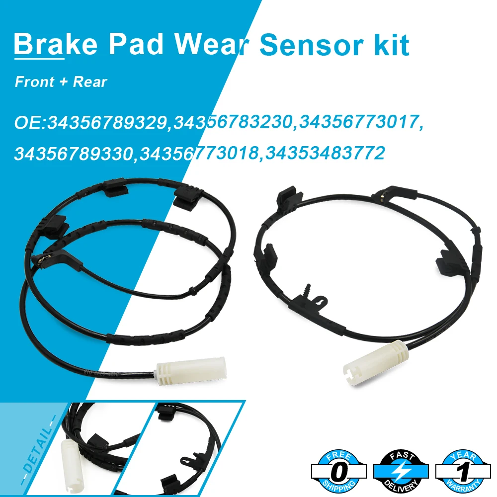 New Brake Pad Wear Sensor kit F+R Fit For Mini Cooper R55 R56