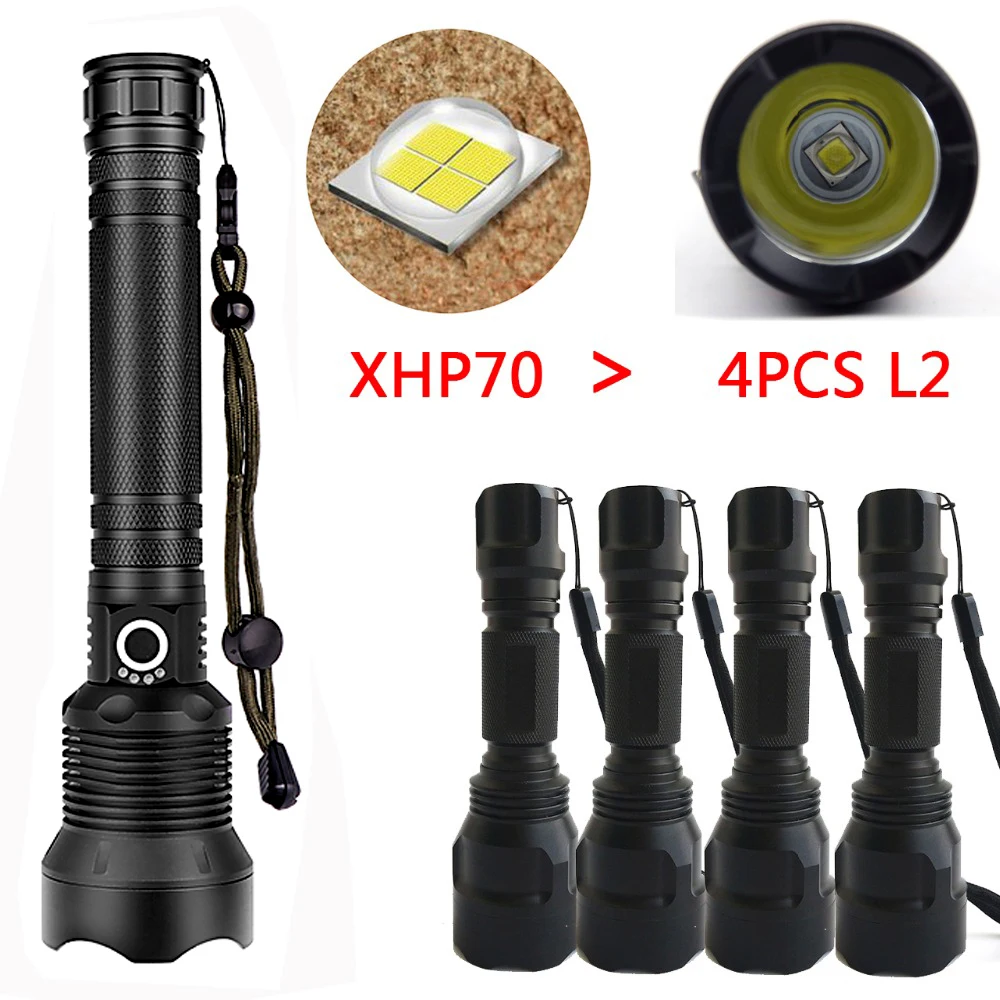 Z20Litwod 1282 CREE XLamp XHP70 Мощный тактический светодиодный фонарь 26650 18650 аккумулятор