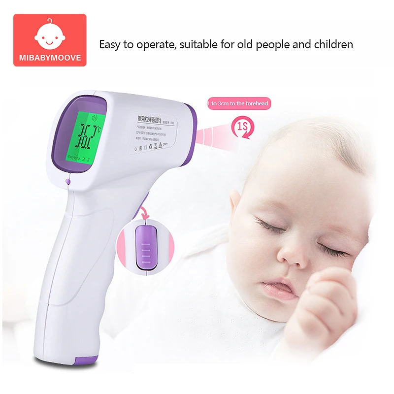 

Muti-fuction Baby/Adult Digital Thermometer Infrared Forehead Body Thermometer Gun Non-contact With LCD Backlight Thermometer