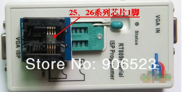 2013 RT809F lcd USB Универсальный программатор+ 4 адаптера для 24 25 93 serise IC VGA проволочная щетка RTD2120