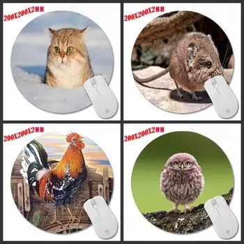 

Hot Sales 20X20 Bird / Chicken / Mouse Animal Fe Style Round Game Mouse Pad Player Control Speed Anti-skid Wear Rubber Table Mat