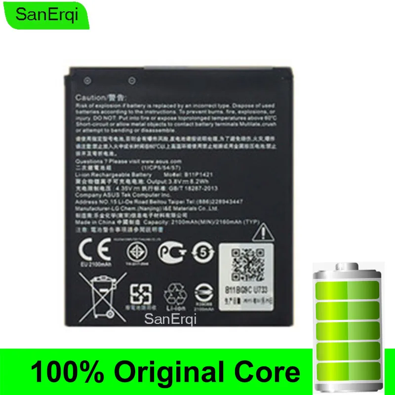 

Battery For Asus ZenFone C ZC451CG Z007 B11P1421 Batteries B11P1421 2100mAh SanErqi
