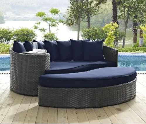 Плетеная садовая мебель из 2 предметов Прямая продажа с фабрики|outdoor daybed set|wicker patio