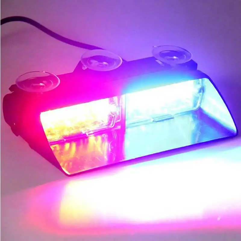 

Red Blue 96W Super Bright S2 16pcs LED Warning Strobe Flash Emergency Firemen Poice Light