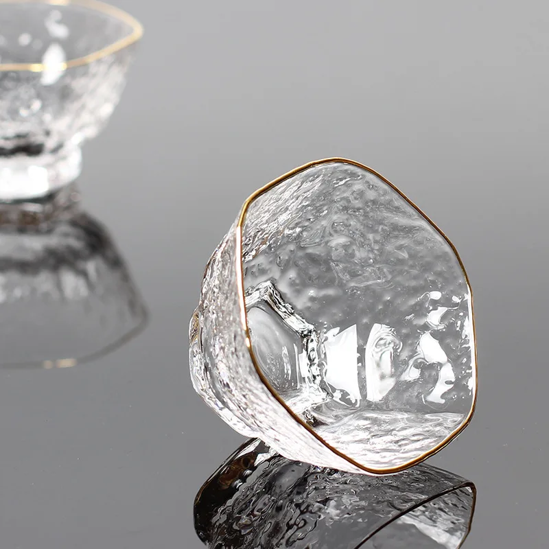 Шесть чашек японский стиль головка молотка хрустальный стеклянный чайный стаканчик термостойкий прозрачный чай кунгфу Прямая с фабрики