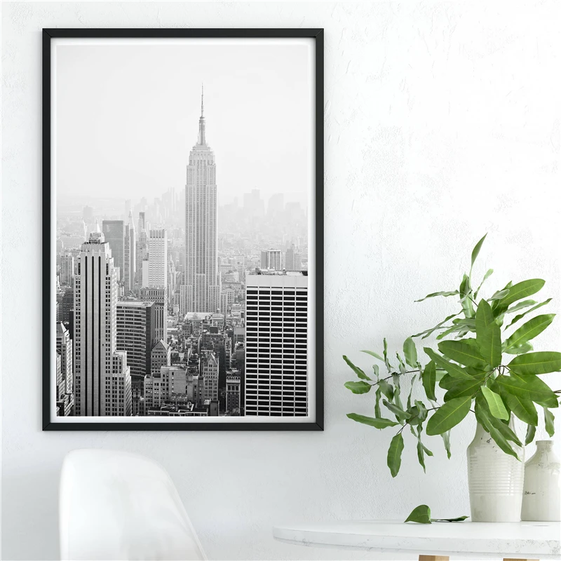 

Empire State Building in New York Poster Paintings On Canvas Modern Art Decoration Wall Pictures For Living Room Home Decoration