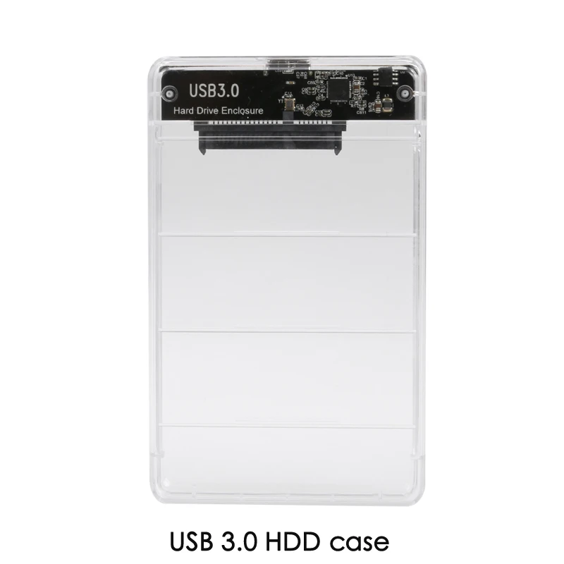 2,5 дюйма USB 3,0 USB 3,1 type-C SATA HD коробка SSD HDD жесткий диск Внешний HDD корпус прозрачный чехол инструмент