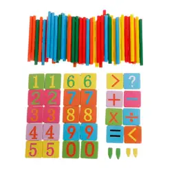 82 шт. деревянный Магнитная палка математическое образование игрушечные лошадки ребенка подсчета номер рассчитать обучения Stick