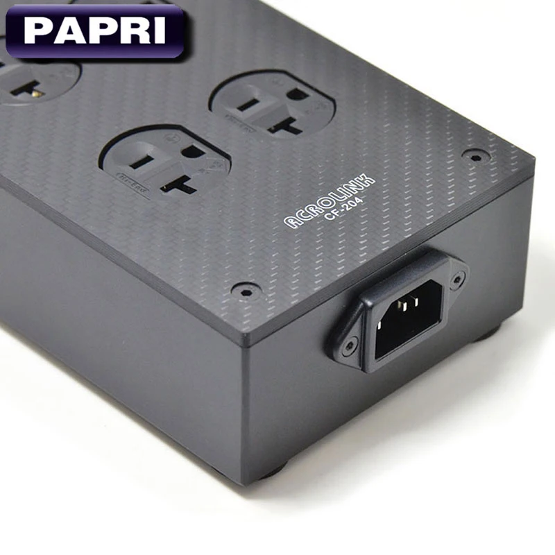 PAPRI 4 выход из углеродного волокна США AC Разъем питания Корпус чехол шасси DIY дистрибьютор HiFi для аудио усилителя
