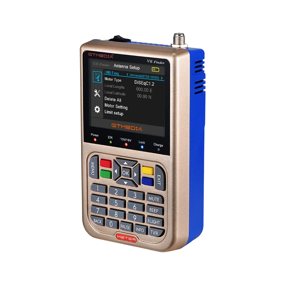 GT MEDIA/Freesat V8 Finder Meter DVB-S2/S2X Digital Satellite Finder de alta definición 1080P - 5