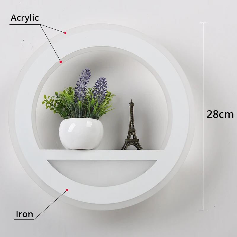 LED Wall Lamp Dimmable Modern for Bedroom Living Room Wall Light Flower And Tower Segment 2.4G RF Remote Control AC220V 29W