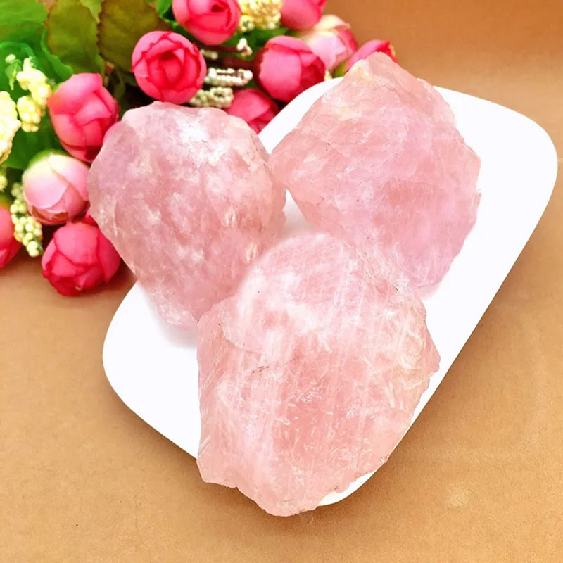 1pc Natural Pink Quartz Crystal Stone Rock Mineral Specimen Collectible