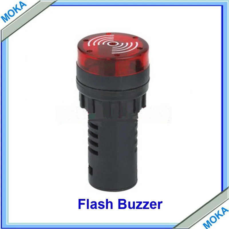 Free shipping 10pcs AD16 22SM 22mm Led Indicator Flash Buzzer 36v