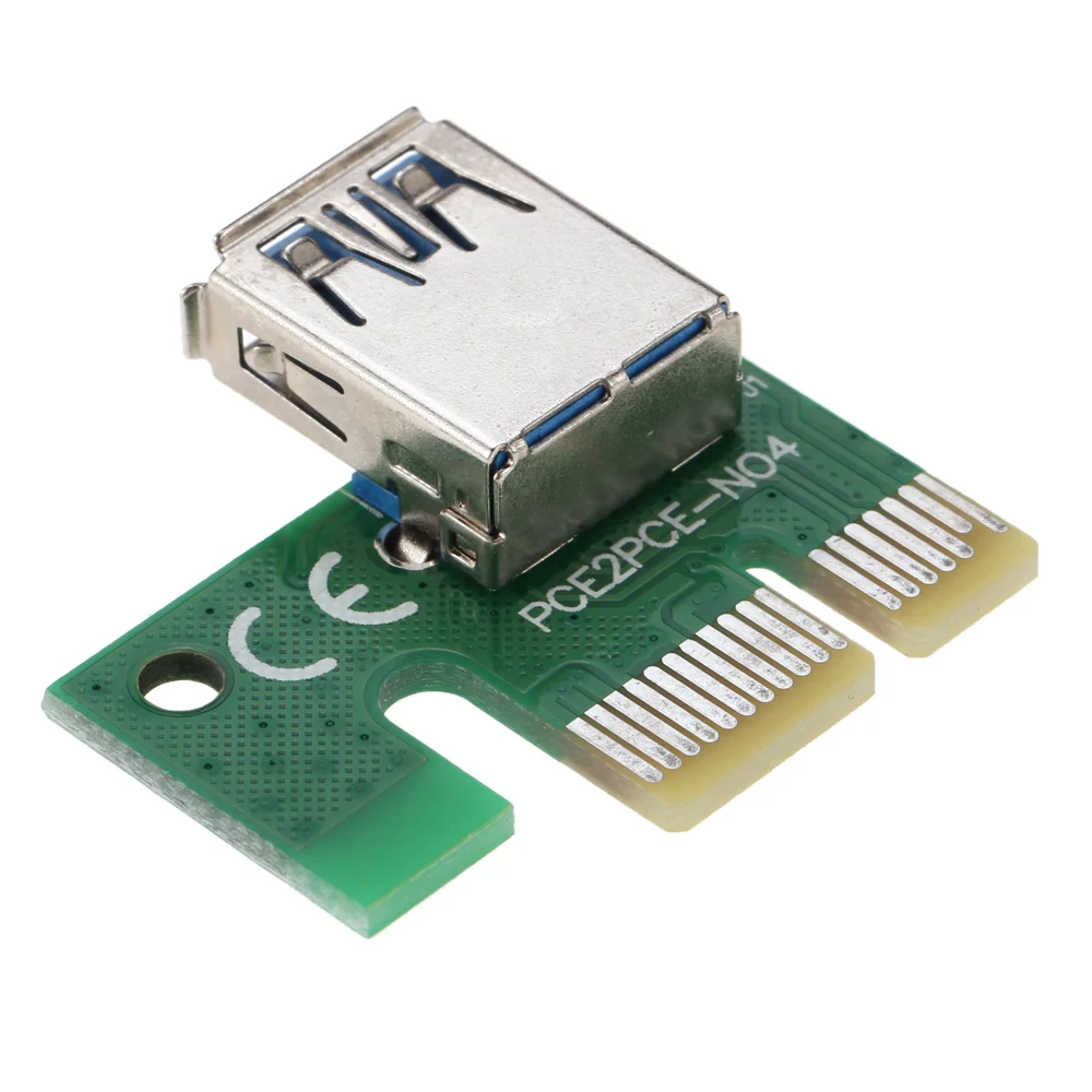 5 шт. USB 3,0 PCI-E PCI Express 1x to 16x удлинитель Riser Board Card Adapter с кабелем питания SATA и usb-кабелем