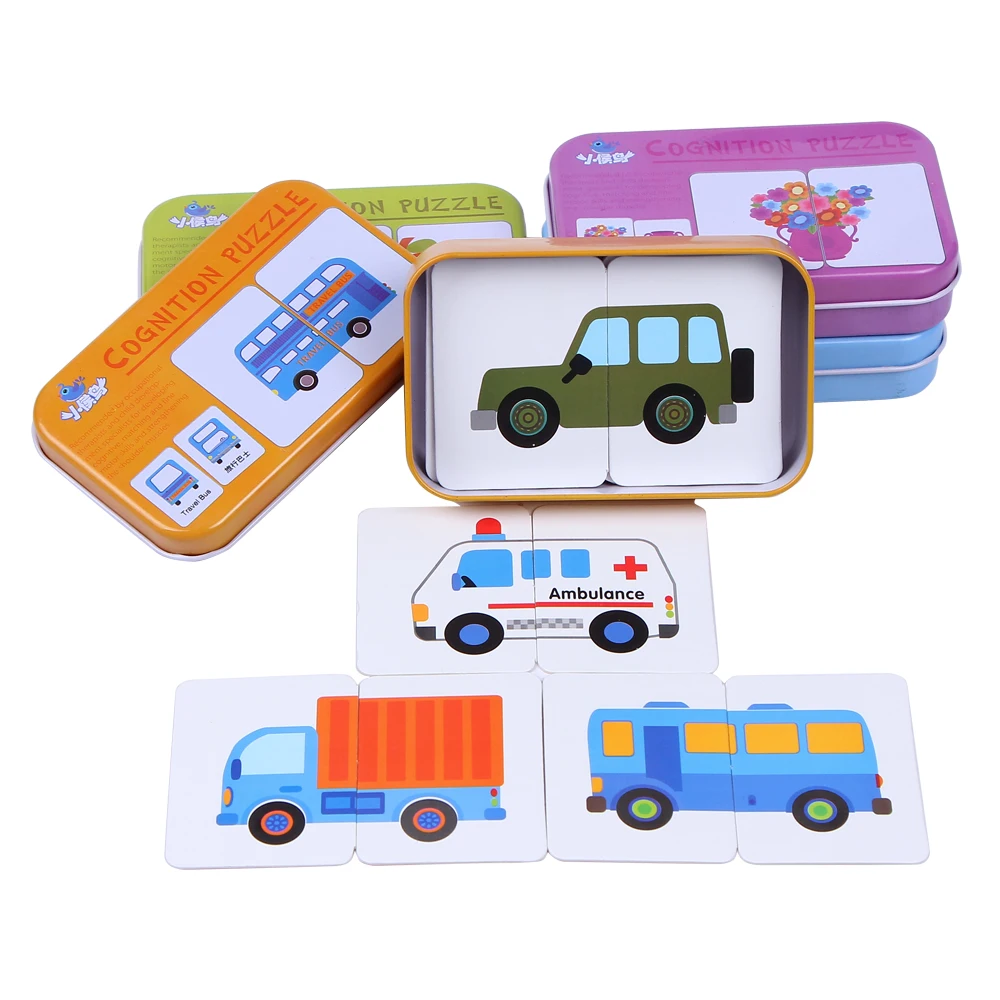 New Arrival Baby Toys Infant Early Head Start Training Puzzle Cognitive Card Vehicl Fruit Animal Life