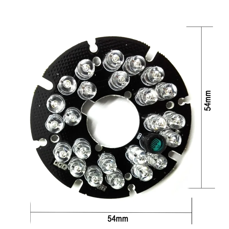  2PCS/Lot 24 PCS LEDs 5mm Infrared IR 90 Degrees Bulbs Light Board 850nm For CCTV Security Camera - 32736103673