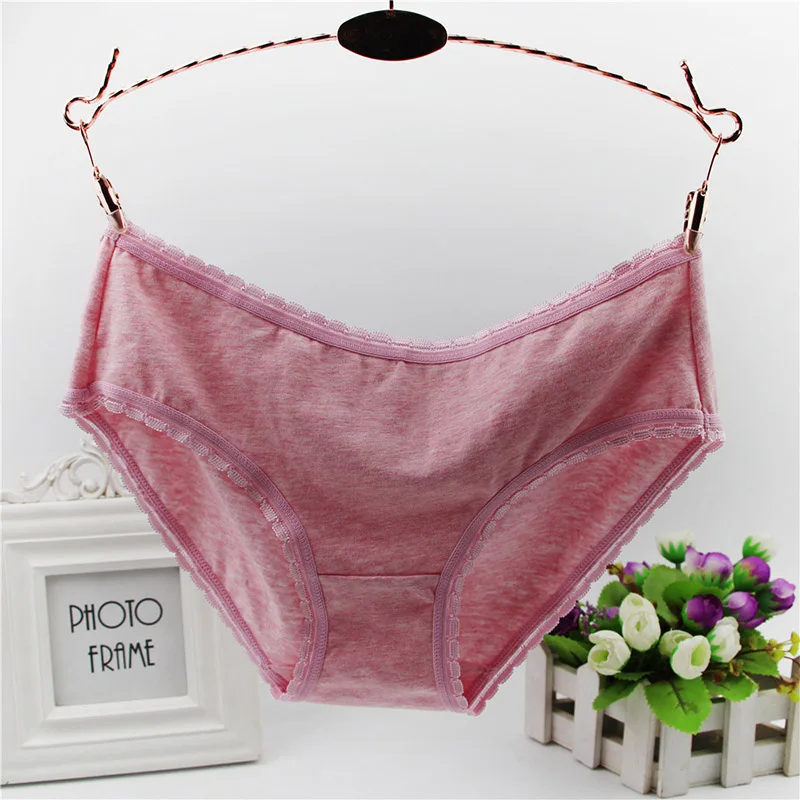 2017 autumn cotton waist ladies cute triangle underwear new color cotton fabric breathable girls