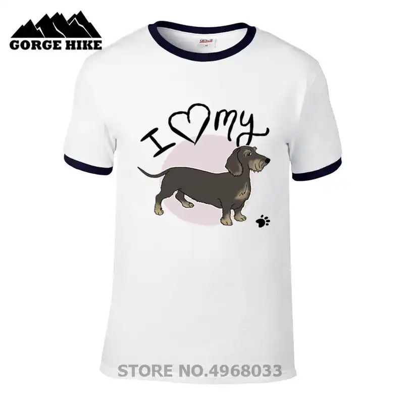I Love My Wire Haired Dachshund T Shirt Dress I Love My Wire