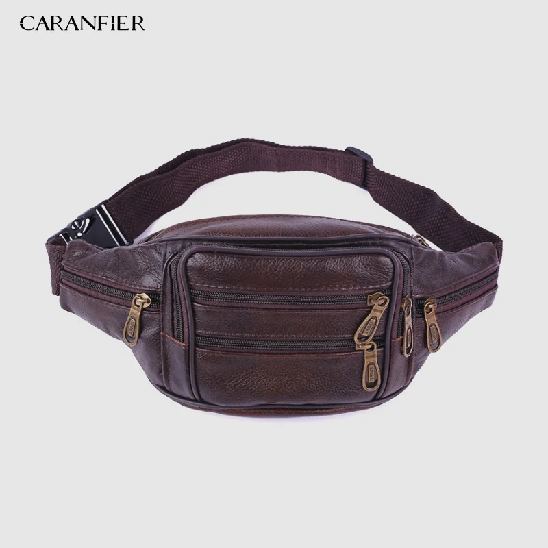 CARANFIER العلامة التجارية أزياء الرجال جلد طبيعي الخصر حزم الرجال المنظم السفر الخصر حزمة ضرورة حزام خصر الهاتف المحمول حقيبة CARANFIER العلامة التجارية أزياء الرجال جلد طبيعي الخصر حزم الرجال المنظم السفر الخصر حزمة ضرورة حزام خصر الهاتف المحمول حقيبة