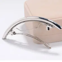 Женские модные заколки для волос металлические позолоченные/посеребренные простые трубка дугой большие заколки для волос шпильки аксессуары для волос 1 шт