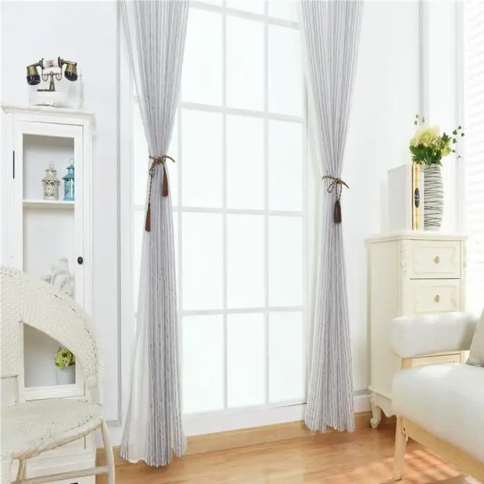 Красивая мягкая простая полосатая занавеска без узора Марля Балконная прозрачная панель шарф для спальни дверь для окна домашний декор https://www.aliex