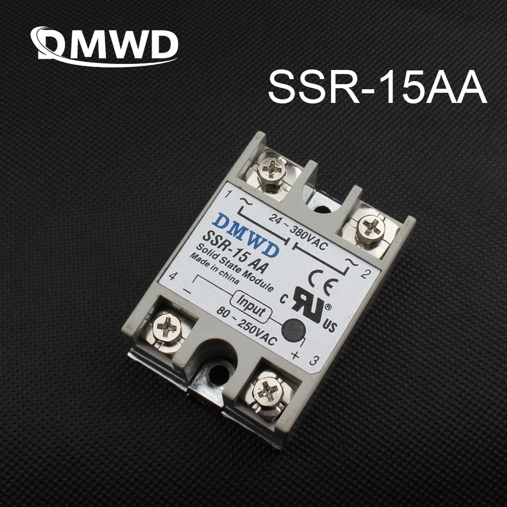 

SSR-15AA 15A solid state relay actually 80-250V AC TO 24-380V AC SSR 15AA relay solid state High quality