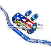 Новые Pro конические накладки с жировым стержнем 1-1/" металлический Mulisha пакет питбайк мотокросса Fat Bar MX гоночный руль синий