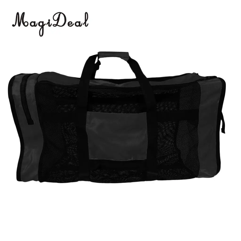 MagiDeal Foldable Heavy Duty Mesh Dive Bag Duffel Bag Storage Pouch for Diving Scuba Water Sports Dreediving Gear Equipment