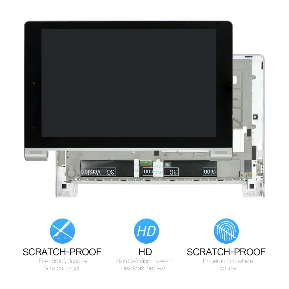 SRJTEK 10,1 ЖК-дисплей для lenovo B8000 Yoga Tablet 10 60047 ЖК-экран матричный дисплей сенсорный дигитайзер сенсор полная сборка с рамкой