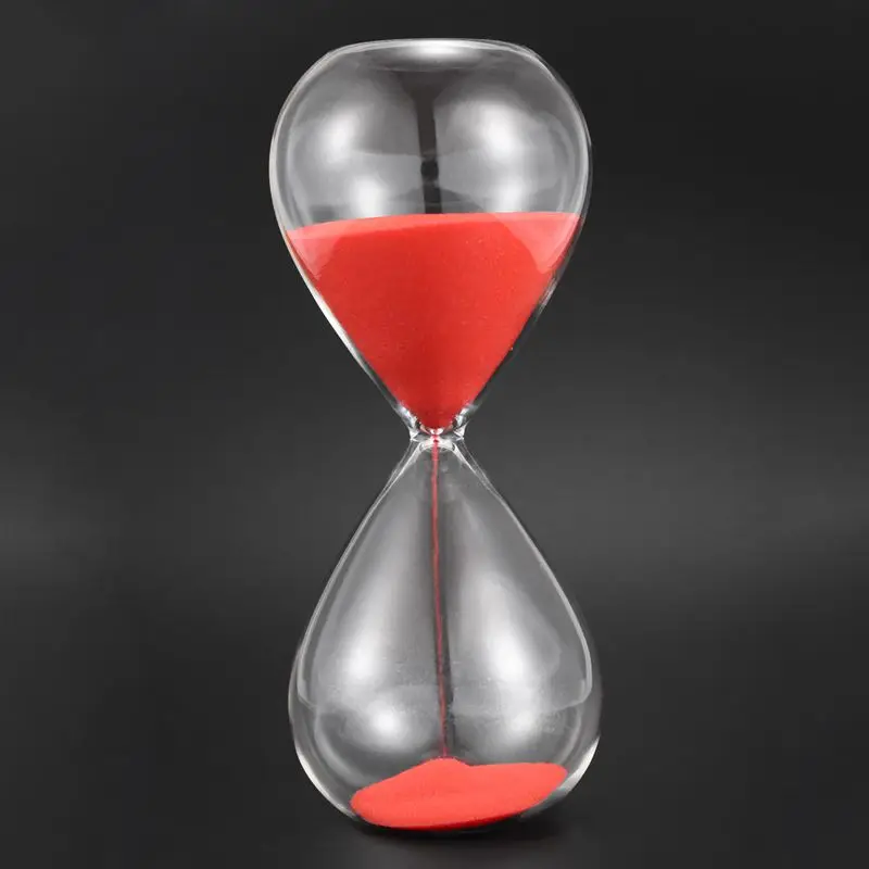 Большой модный красный песок стекло часы таймер прозрачное гладкое стекло меры домашний стол Декор Рождественский подарок на день рождения(красный, 15