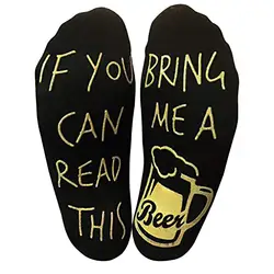 Если вы можете прочитать это принесет мне пива мягкие и забавные носки до лодыжки для любителей пива удобные Носки L50/0103