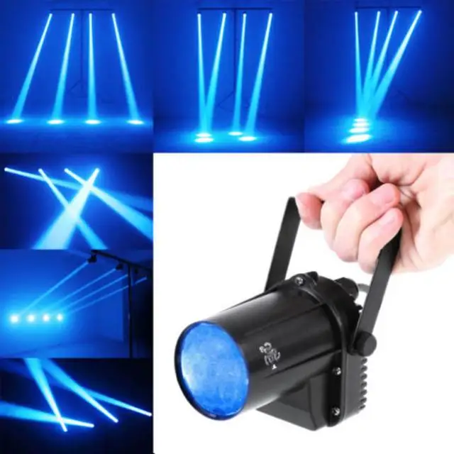 5W Blue Stage Lighting Effect LED Beam Spotlight Dance Party DJ Bar Spin Stage Light Pinspot Lights for Disco Clubs KTV Pub Bar