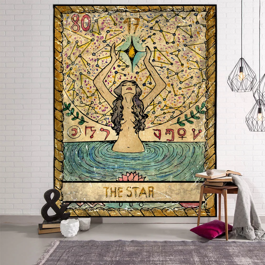 Карты Таро Гобелен Мандала индийский гобелен настенный Декор для девочек богемское пляжное коврик хиппи покрывало для двуспальной кровати пледы Ретро Одеяло