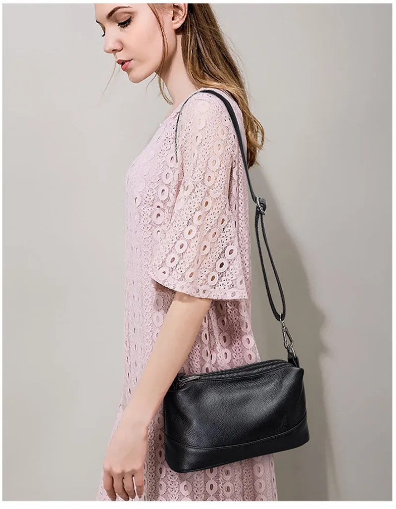 Стильная Модная стильная многослойная Сумка на одно плечо с молнией, женская простая сумка-саквояж