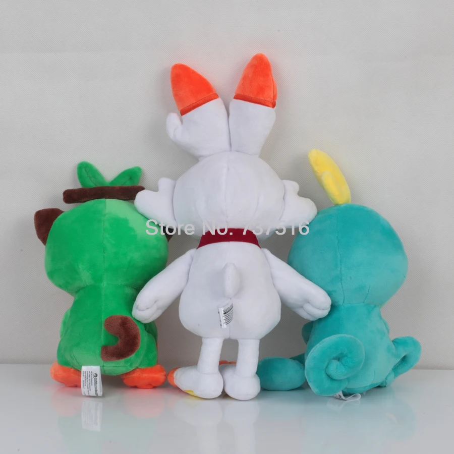 Новое поступление Аниме Супер Эволюция Scorbunny Sobble Greninja Gekoga Grookey Плюшевая Кукла