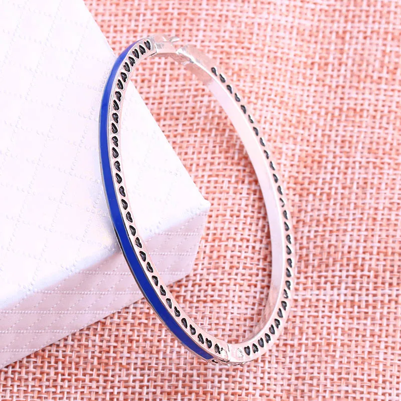 TOGORY новые серебряные в форме банта, мелкие браслеты Pulseira, ювелирные изделия, очаровательные браслеты и браслеты для женщин, подарок - Окраска металла: Blue