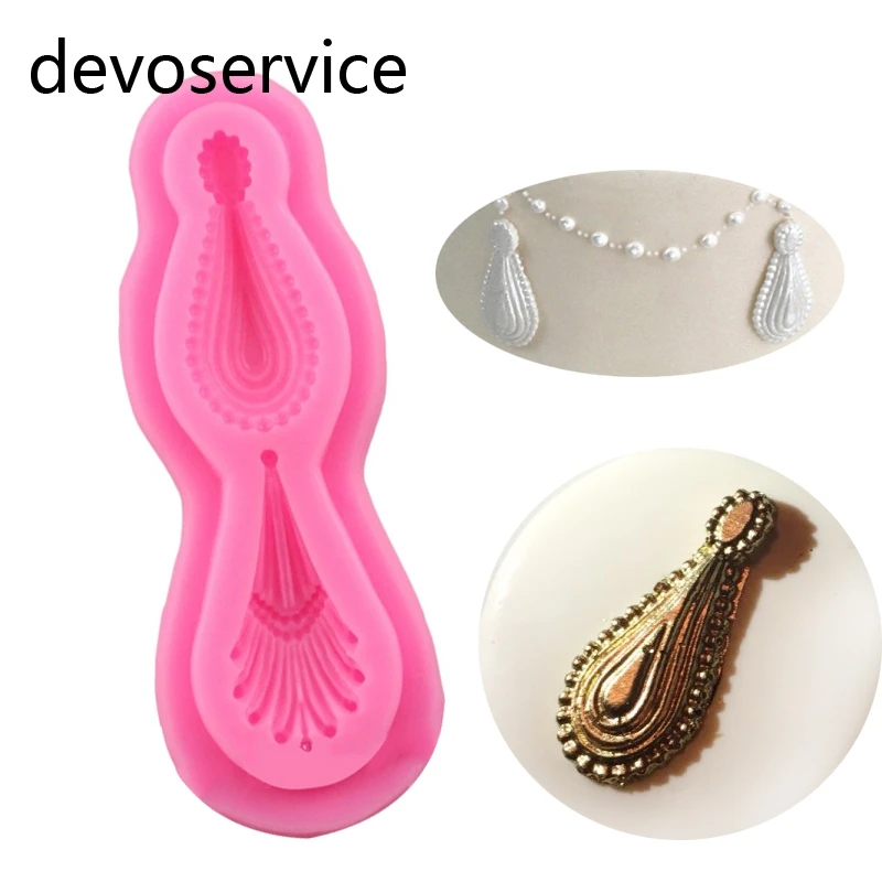 

Ear Pendants Cake Border Silicone Moulds Cake Decoration Tools Chocolate Candy Soap Mold Sugarcraft Fondant Gumpaste Molds
