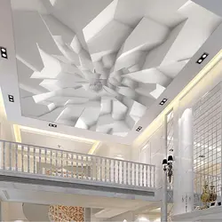 На заказ любой размер фрески настенная бумага 3D стерео белая Полигональная кирпичная стена потолок фото настенная бумага гостиная отель