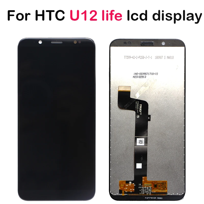 

Lcd display for HTC U12life U12 life LCD Display +Touch Screen Digitizer Assembly repair part 100%test for HTC u12 life display