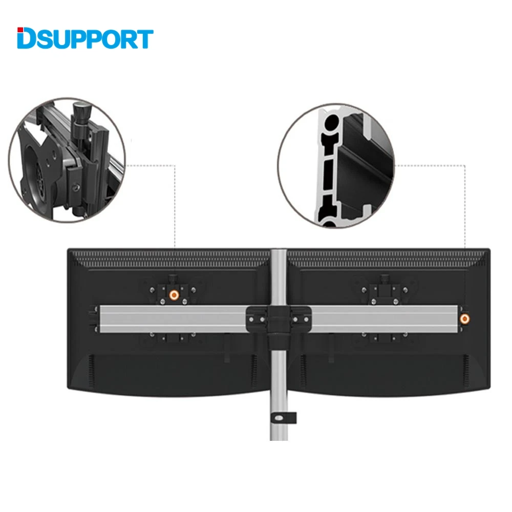 MP220G 1"-24" полный вращающийся двойной экран светодиодный ЖК-монитор держатель втулка Настольный кронштейн