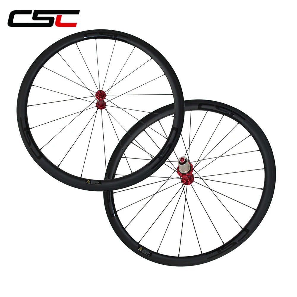 

CSC 25mm width U shape 38mm clincher carbon racing wheels with Powerway R13 hub and sapim cx ray cn424 spoke