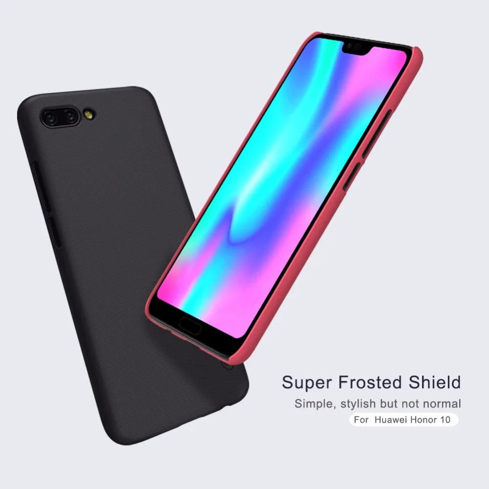 

For Huawei honor 10 Case Hard Back Cover Nillkin Frosted Shield Case For Google Nexus 6P + Screen Protector For honor 10 cover