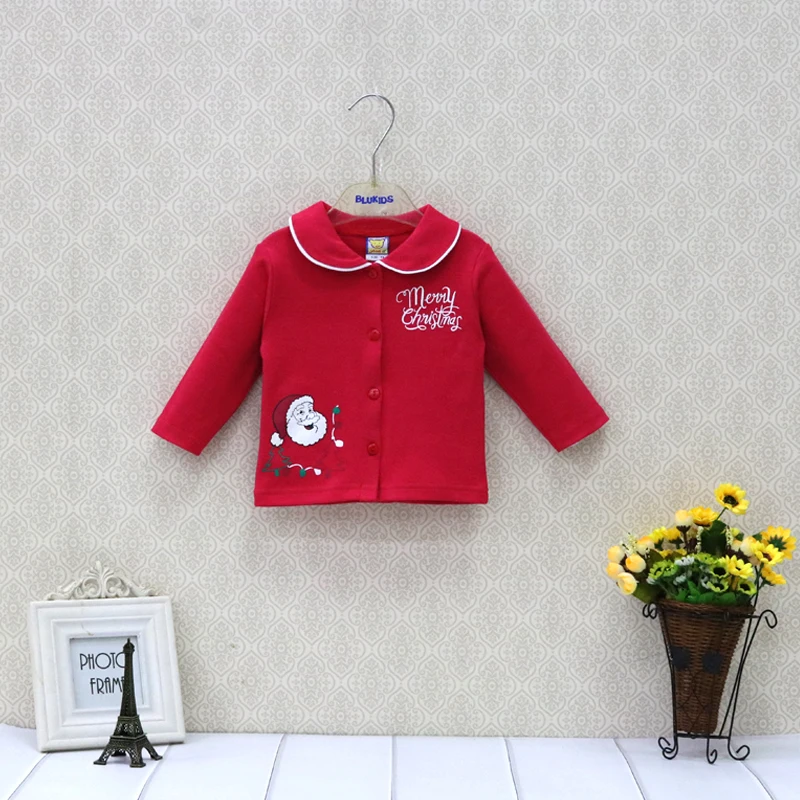 Baby Christmas Pure Cotton Blouse Newborn Long Sleeve Shirts Kids Clothes Fashion Boys And Girls Clothing