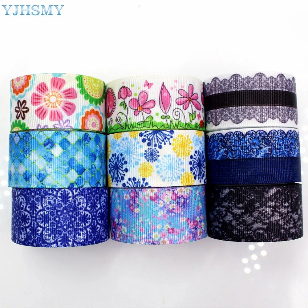 

YJHSMY H-17516-517 25mm 10 yards Pose Geometric Pattern Ribbon Thermal Transfer DIY Manual Material