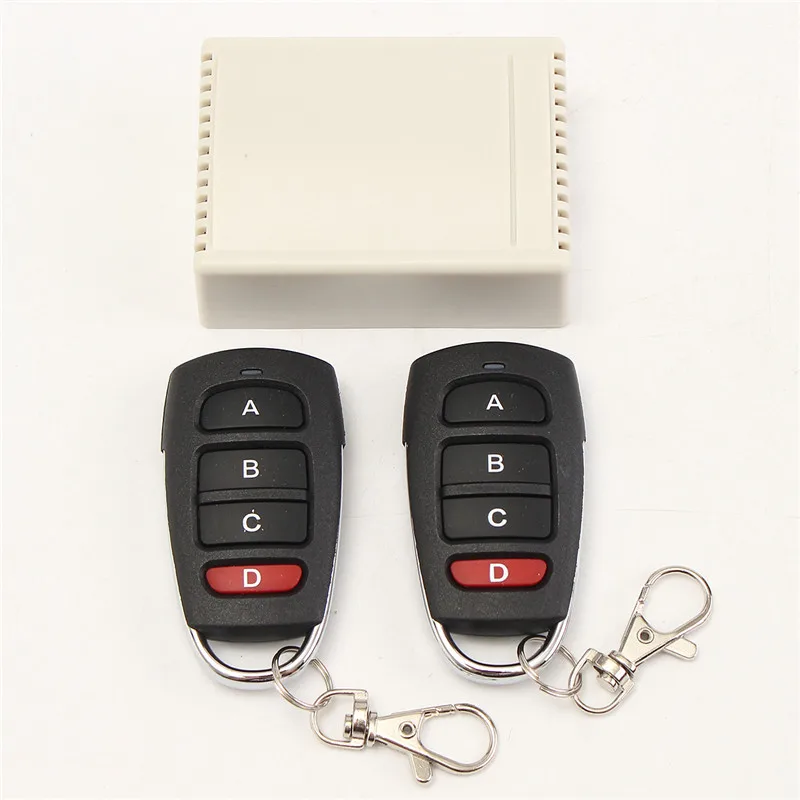 

12V 4CH Channel Relay RF Wireless Remote Control Switch Receiver & 2 Transmitter Promotion