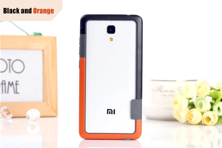 Чехол-бампер из ТПУ Для xiaomi mi4, Силиконовый противоударный чехол, двухцветная рамка, мягкая защитная рамка для xiaomi mi4