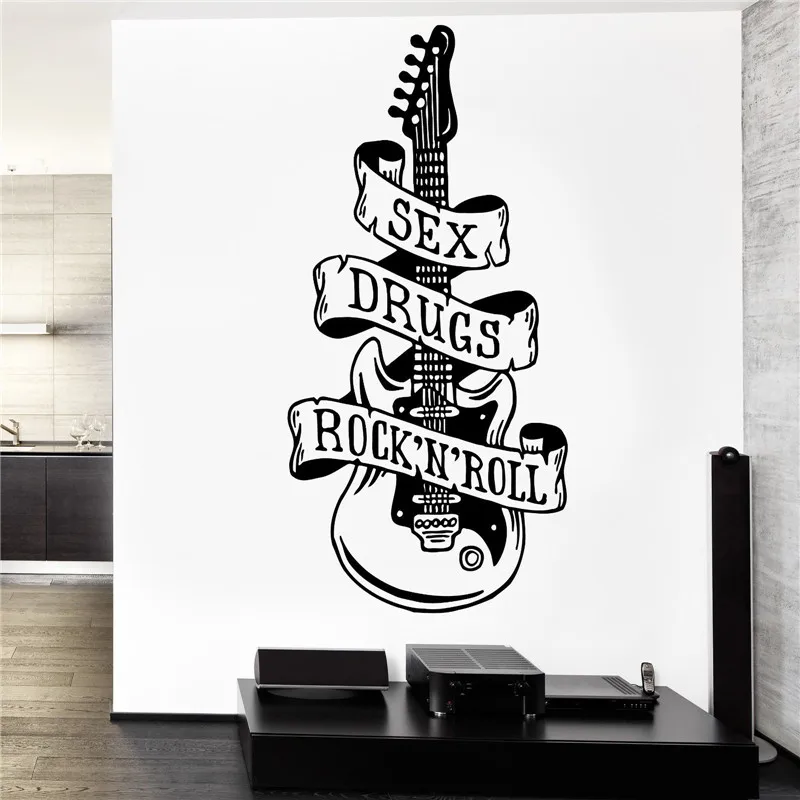 

Home Wall Decal Music Sexy Drugs Rock`n`Roll Vinyl Sticker free shipping
